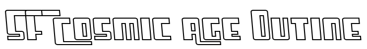 SF Cosmic Age Outine Font Image