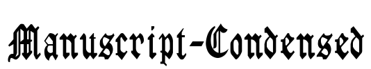 Manuscript-Condensed Font Image