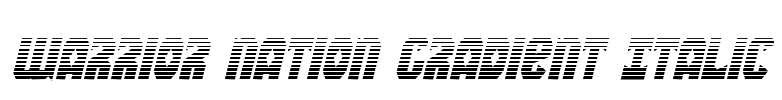 Warrior Nation Gradient Italic