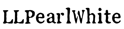 LLPearlWhite Font Image