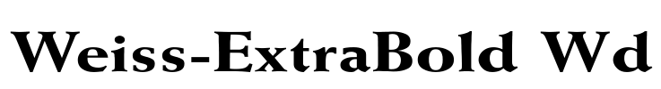 Weiss-ExtraBold Wd Font Image