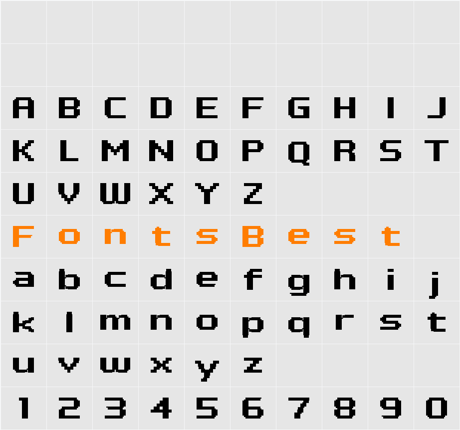 PF Tempesta Seven Extended Character Map