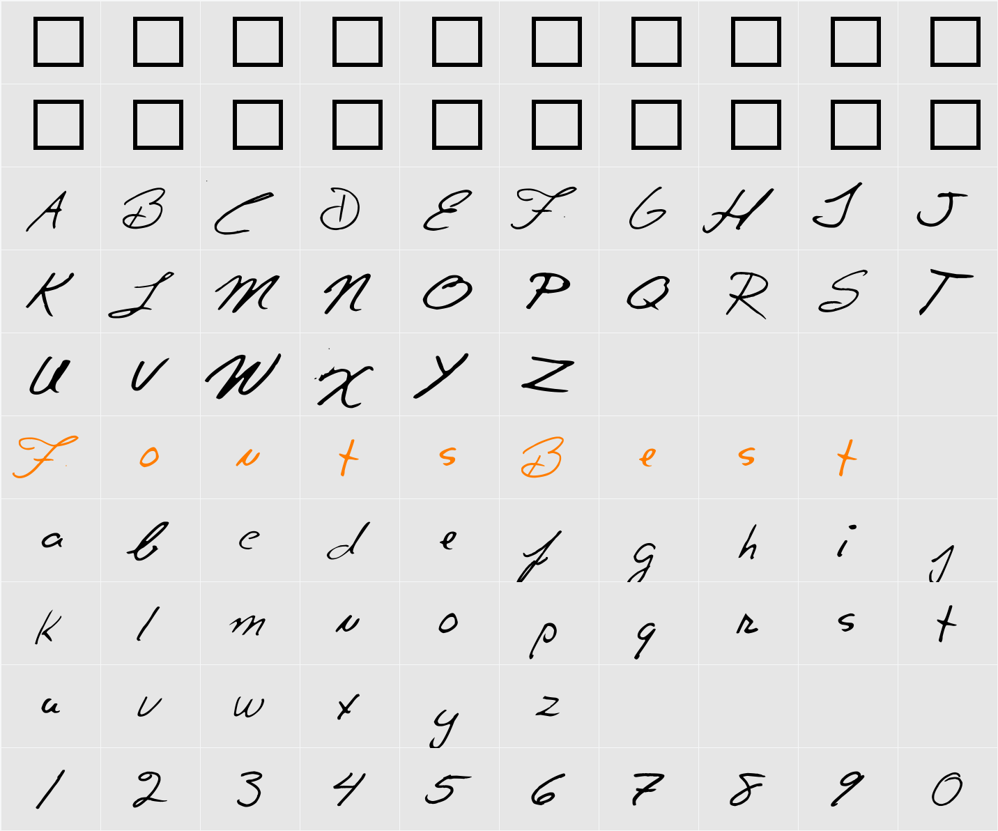 Lloyd2011 Character Map