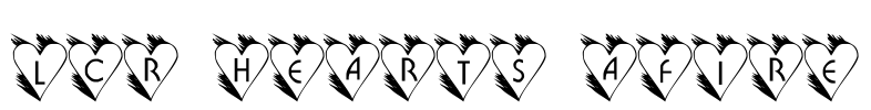 LCR Hearts Afire Font Image