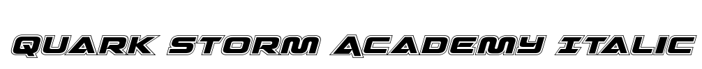 Quark Storm Academy Italic Font Image