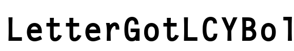 LetterGotLCYBol Font Image