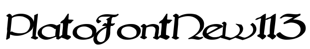 PlatoFontNew113 Font Image
