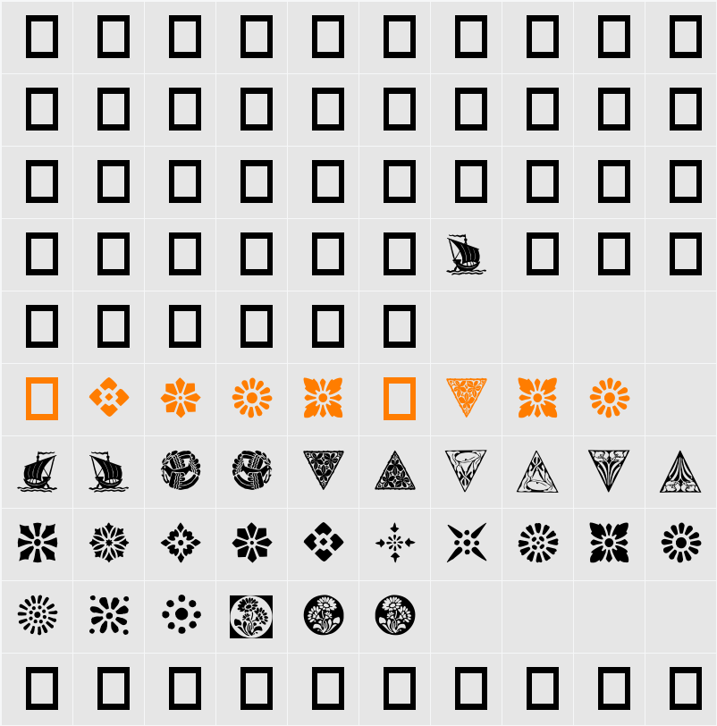 Orna 5 Character Map