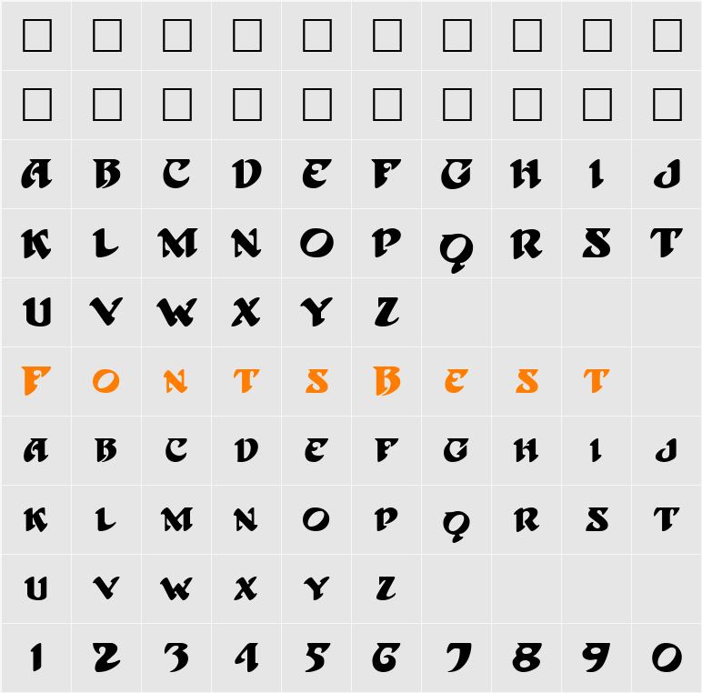 Hoffmann Character Map