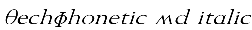 TechPhonetic Wd italic Font Image