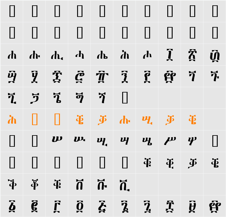 GF Zemen Secondary Character Map