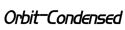 Orbit-Condensed Font Image