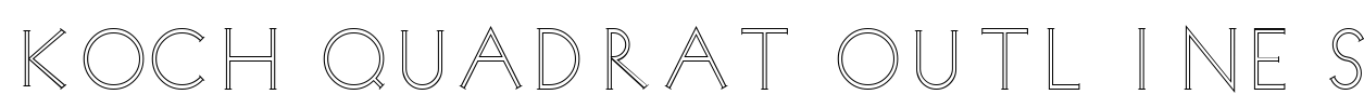 Koch Quadrat Outlines Font Image