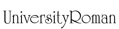 UniversityRoman Font Image