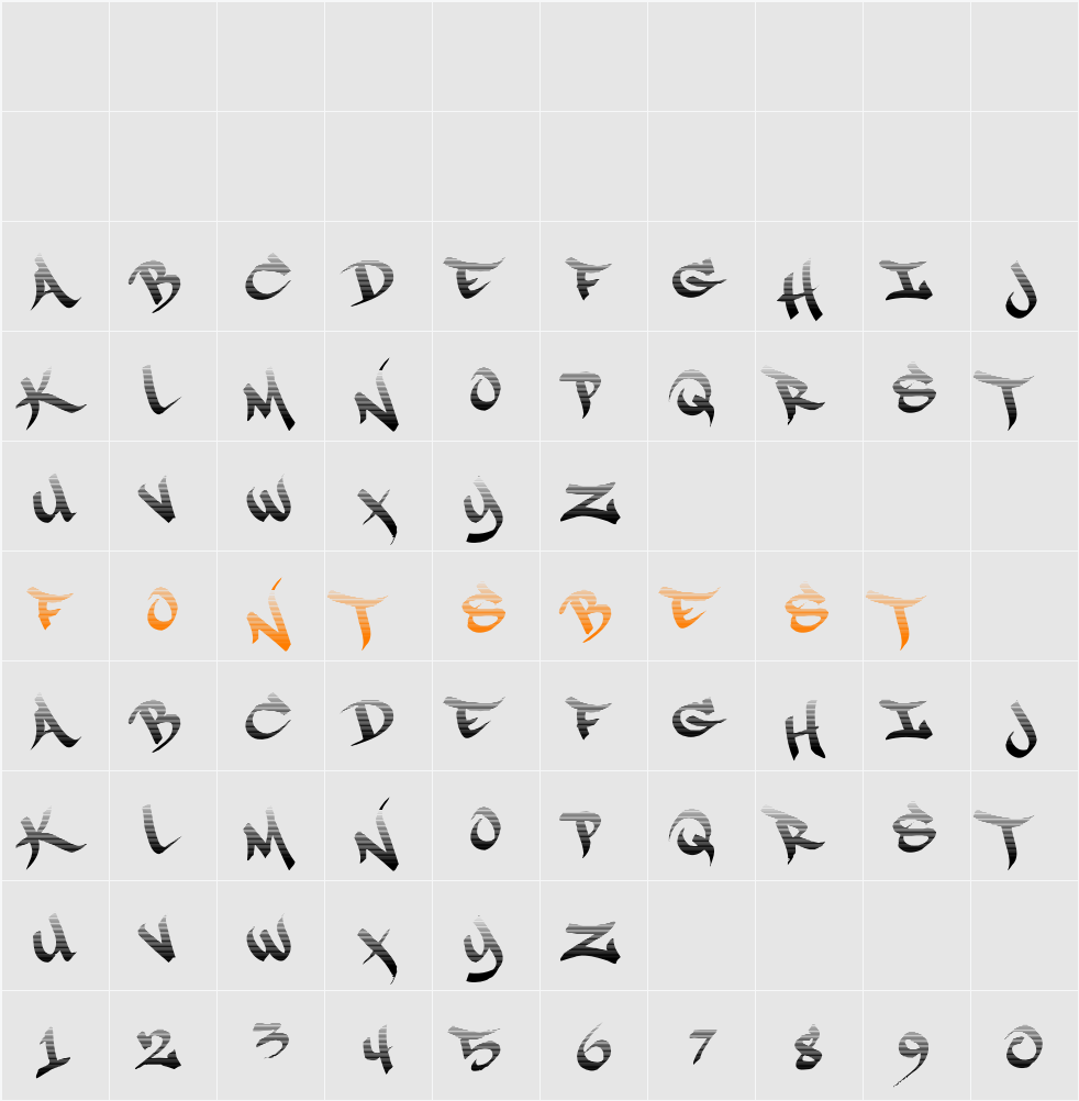 RapScript Character Map
