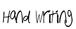 Hand Writing Font Image