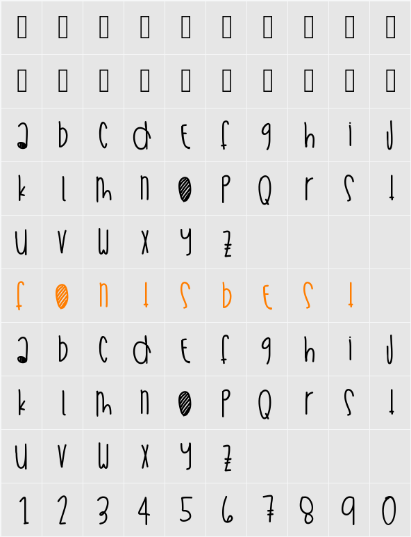 WeekendSummerFun Character Map