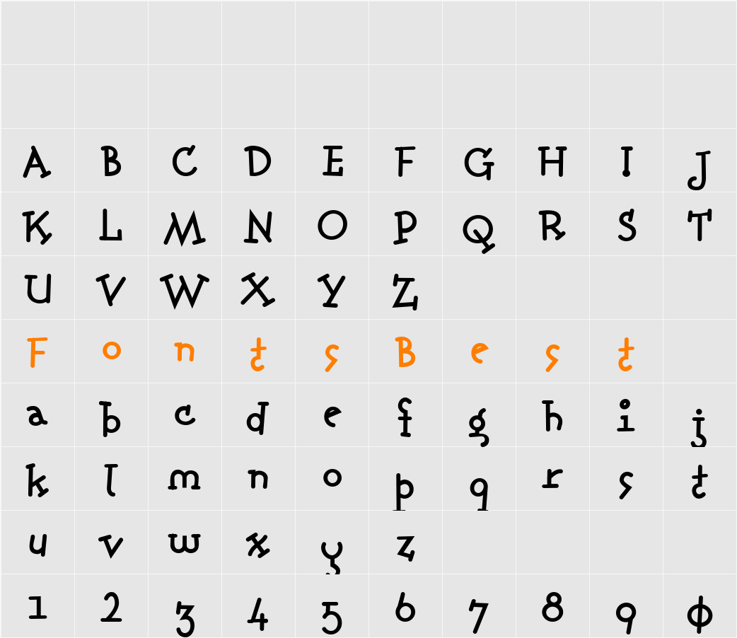 Fonitek Character Map