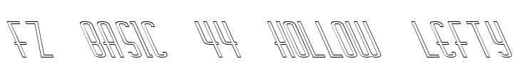 FZ BASIC 44 HOLLOW LEFTY Font Image