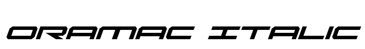 Oramac Italic Font Image