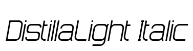 DistillaLight Italic Font Image
