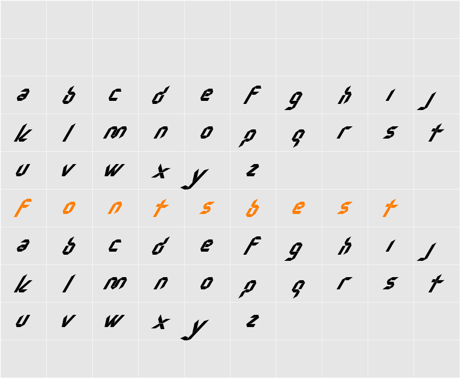 Nudo Character Map