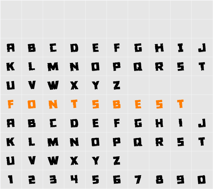 Colossus Rotated Character Map