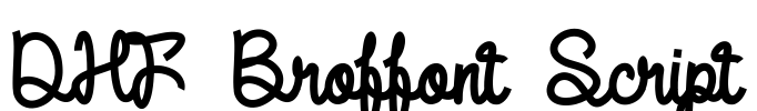 DHF Broffont Script Font Image
