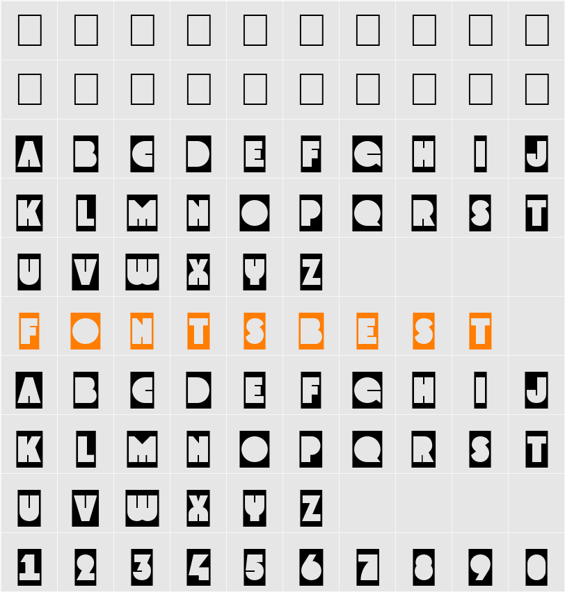 a_GrotoCm Character Map