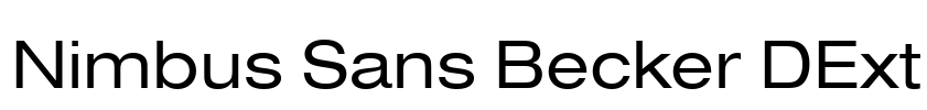 Nimbus Sans Becker DExt Font Image