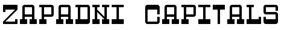 Zapadni Capitals Font Image