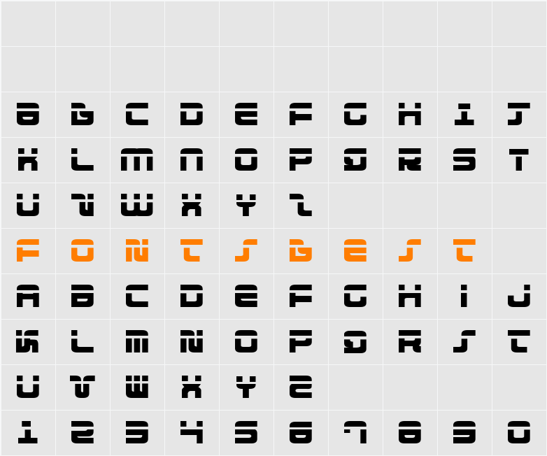 Direktor Laser Character Map