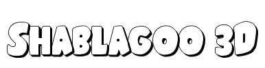 Shablagoo 3D Font Image