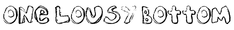 One Lousy Bottom Font Image