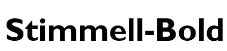 Stimmell-Bold Font Image