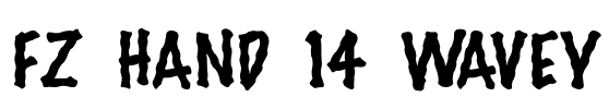 FZ HAND 14 WAVEY Font Image