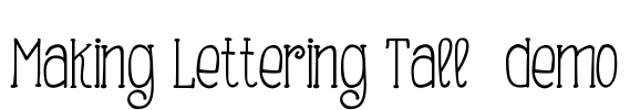 Making Lettering Tall_demo Font Image