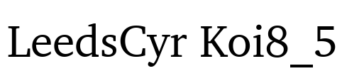 LeedsCyr Koi8_5 Font Image