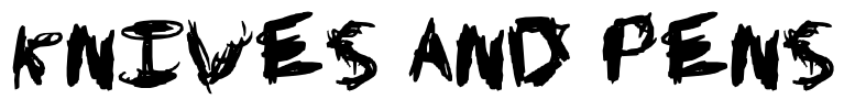 Knives and Pens Font Image