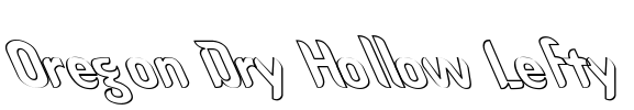 Oregon Dry Hollow Lefty Font Image