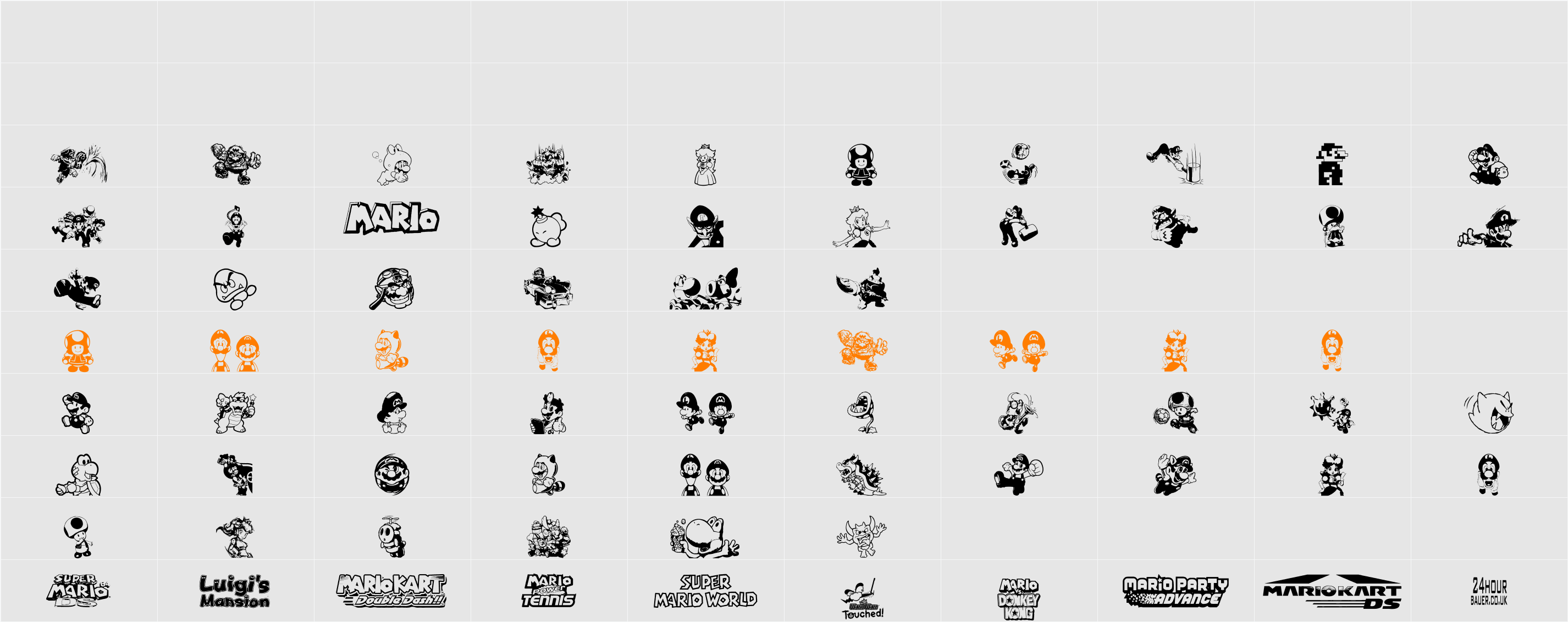 Mario and Luigi Character Map