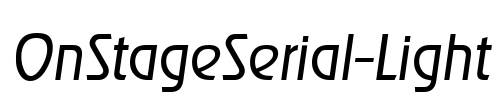 OnStageSerial-Light Font Image