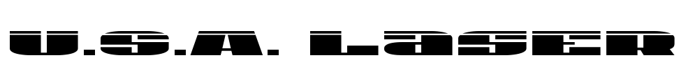 U.S.A. Laser Font Image