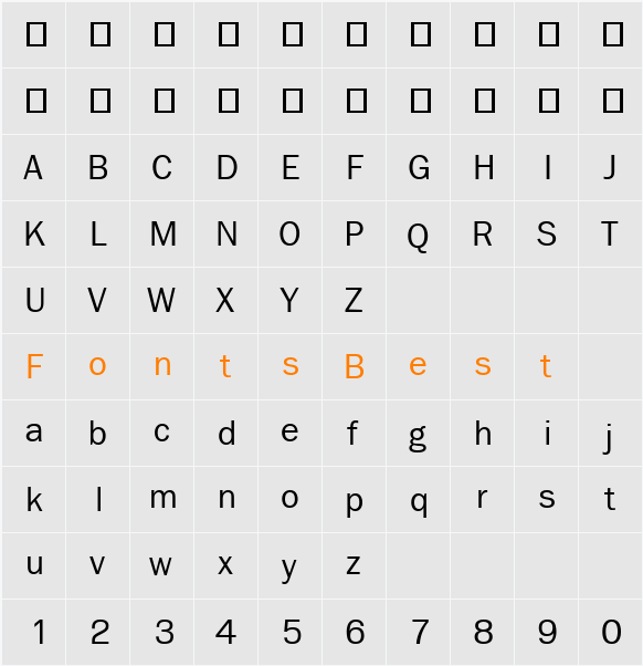 Freesia News Character Map