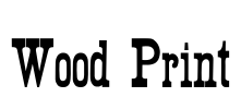 Wood Print Font Image