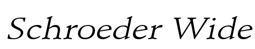 Schroeder Wide Font Image