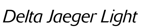 Delta Jaeger Light Font Image