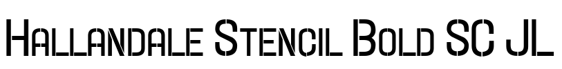 Hallandale Stencil Bold SC JL Font Image