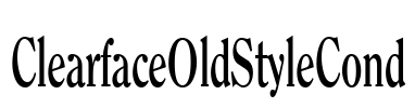 ClearfaceOldStyleCond Font Image