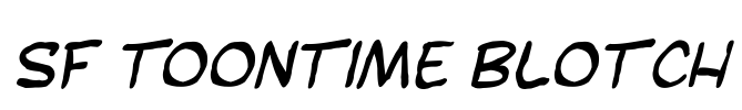 SF Toontime Blotch Font Image